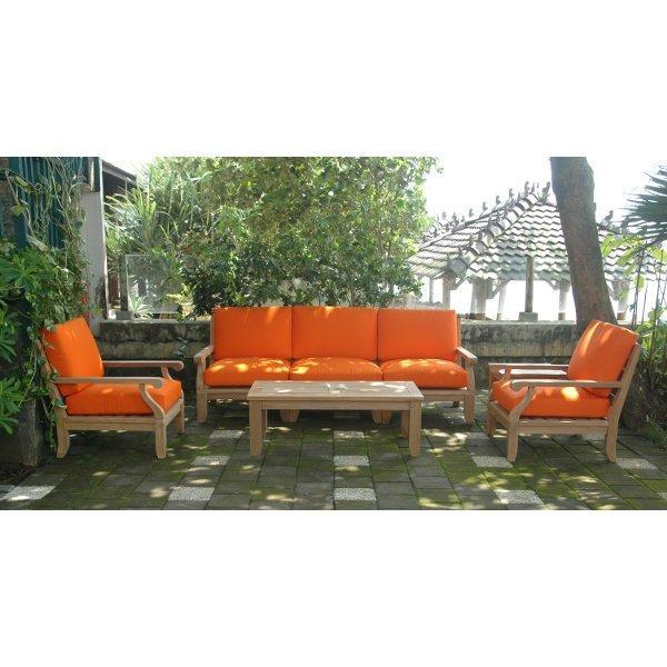 Anderson Teak Riviera Luxe 7-Pieces Modular Set With Rectangular Table B Set-97