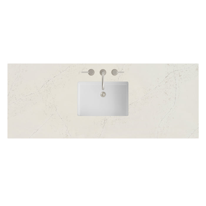 60" Single Top, 3CM Siberian Silestone w/ Sink
