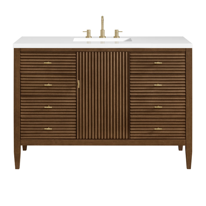 Myrrin 48" Single Vanity, Mid Century Walnut