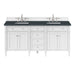 Brittany 72" Double Vanity, Victory Blue w/ 3 CM Eternal Jasmine Pearl Silestone Top