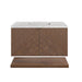 Marcello 36" Single Vanity, Chestnut w/ 3 CM Eternal Jasmine Pearl Top