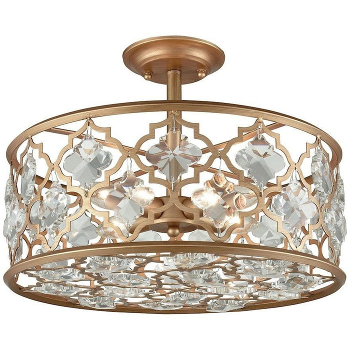 Armand Matte Gold Semi Flush Mount