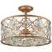 Armand Matte Gold Semi Flush Mount