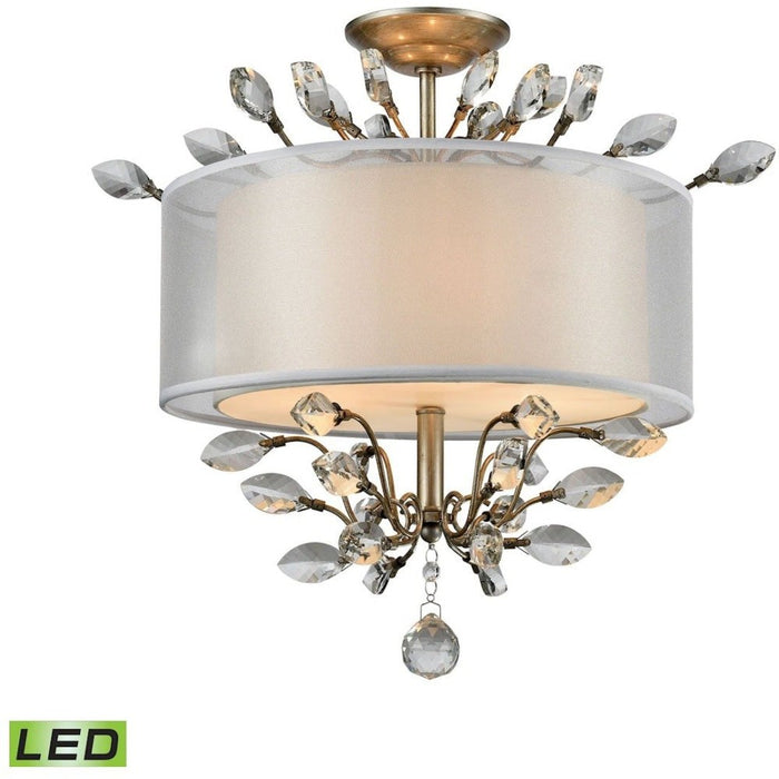 Asbury Aged Silver LED Semi Flush Mount