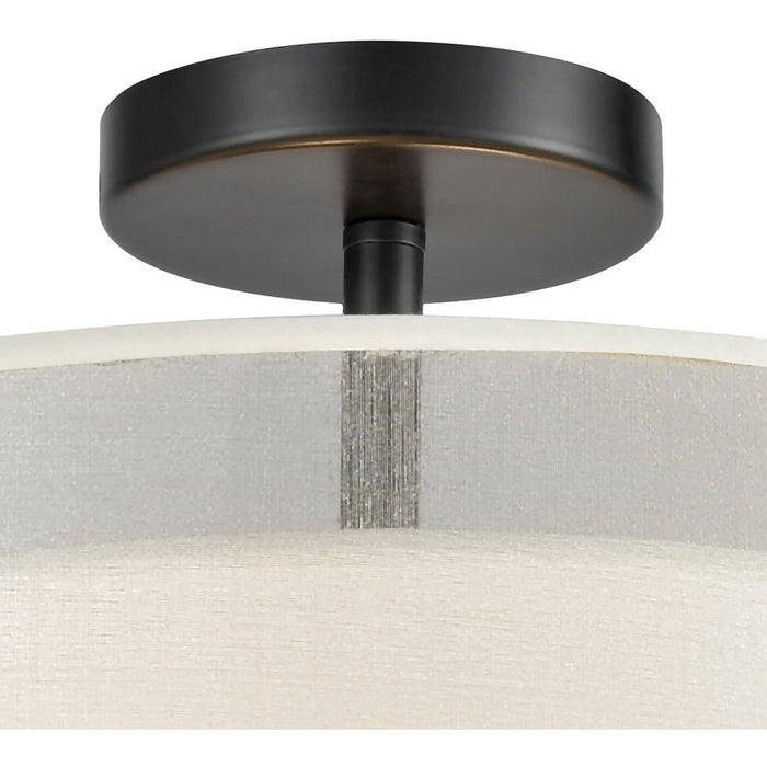 Ashland Matte Black Semi Flush Mount