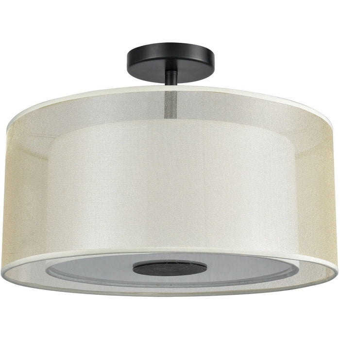 Ashland Matte Black Semi Flush Mount