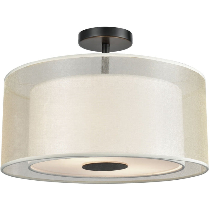 Ashland Matte Black Semi Flush Mount