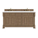 Brookfield 72" Double Vanity, Pecan w/ 3 CM Eternal Jasmine Pearl Silestone Top