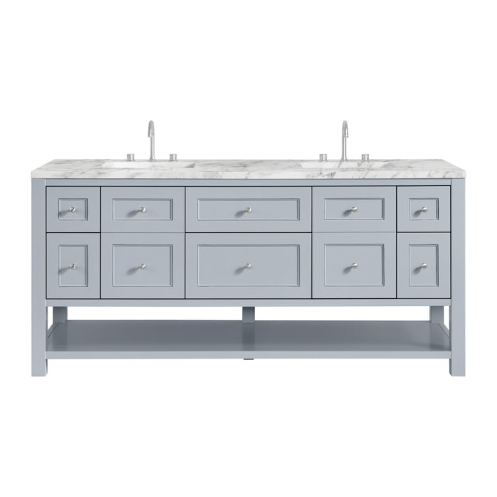 Breckenridge 72" Double Vanity, Whitewashed Oak