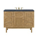 Laurent 48" Single Vanity, Honey Oak w/ 3 CM Parisien Bleu Silestone Top w/FreePower Wireless Charger