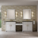 James Martin Vanities Bellshire 96" Dual Vanity Set with 24" Make-Up Counter