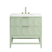 Emmeline 36" Single Vanity, Pistachio w/ 3 CM White Zeus Top
