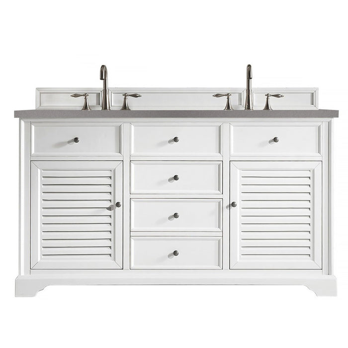 James Martin Vanities Savannah 60" Bright White Double Vanity