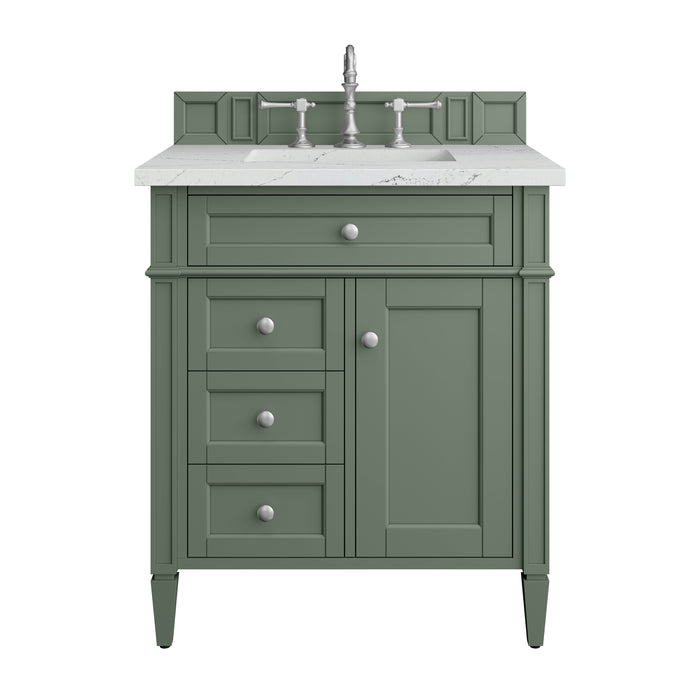 Brittany 30" Single Vanity, Smokey Celadon w/ 3 CM Ethereal Noctis Top