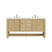 Marigot 72" Double Vanity, Sunwashed Oak, w/ 3 CM Siberian Silestone Top