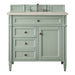 Brittany 36" Single Vanity, Sage Green, w/ 3 CM Siberian Silestone Top