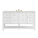 Breckenridge 60" Single Vanity, Bright White, w/ 3 CM Eternal Jasmine Pearl Quartz Top