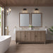 Portland 72" Double Vanity Whitewashed Walnut w/ 3 CM Victorian Silver Silestone Top w/FreePower Wireless Charger