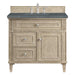 Lorelai 36" Single Vanity, Whitewashed Oak w/ 3 CM Parisien Bleu Silestone Top