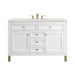 Chicago 48" Single Vanity, Glossy White, w/ 3 CM Lime Delight Silestone® Top