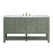 Breckenridge 60" Single Vanity, Light Natural Oak, w/ 3 CM Siberian Silestone Top