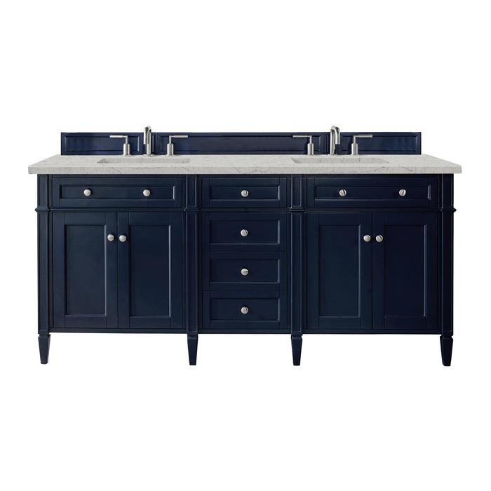 Brittany 72" Double Vanity, Urban Gray, w/ 3 CM Tajnar Eclos Top