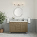 James Martin Chicago 48" Single Bathroom Vanity in Walnut Whisper, shown in a bathroom setting