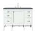 Addison 48" Single Vanity, Glossy White w/ 3 CM Parisien Bleu Silestone Top