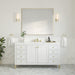 Chicago 60" Single Vanity, Walnut Whisper, w/ 3 CM Siberian Silestone Top w/FreePower Wireless Charger
