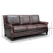 GTR Adriana 100% Top Grain Leather Traditional Sofa
