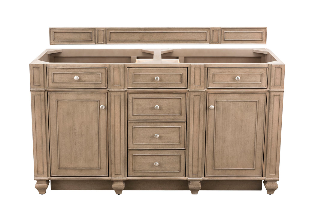 Bristol 60" Double Vanity Cabinet, Bright White