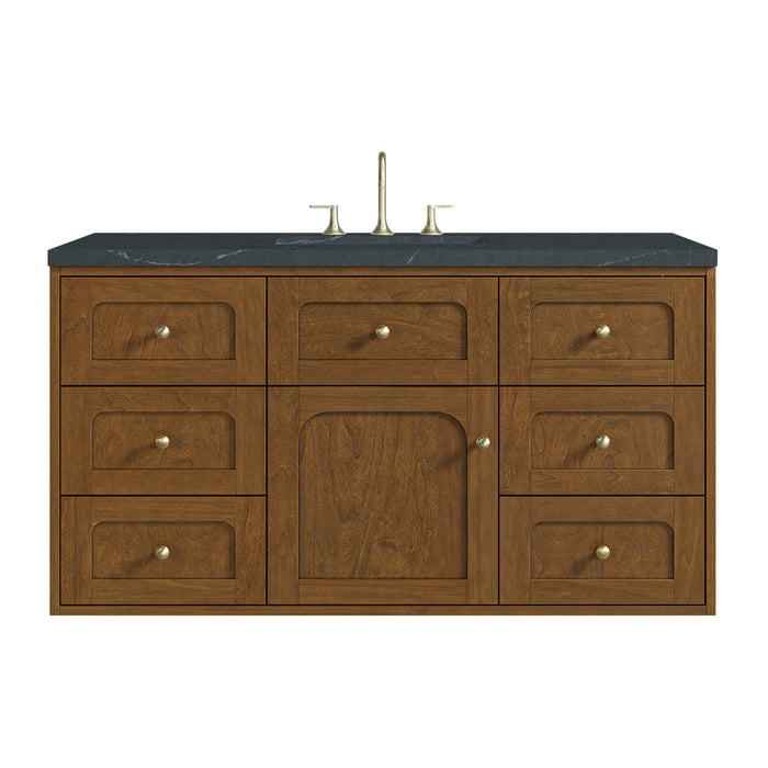 Laurent 48" Single Vanity, Light Natural Oak w/ 3 CM Eternal Jasmine Pearl Top w/FreePower Wireless Charger