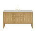 Hudson 60" Single Vanity Cabinet, Light Natural Oak