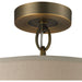 Baxter Brushed Antique Brass Semi Flush Mount