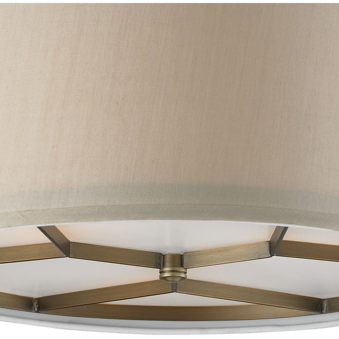 Baxter Brushed Antique Brass Semi Flush Mount