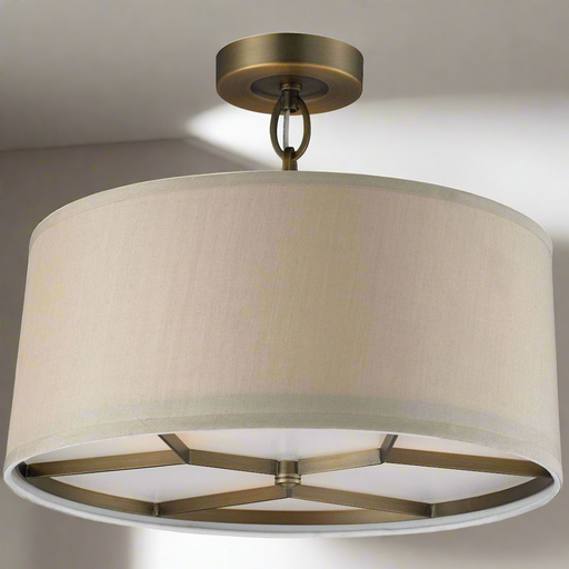 Elk Lighting Baxter Brushed Antique Brass Semi Flush Mount