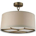 Baxter Brushed Antique Brass Semi Flush Mount