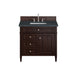 Brittany 36" Single Vanity, Burnished Mahogany w/ 3 CM Charcoal Soapstone Silestone Top