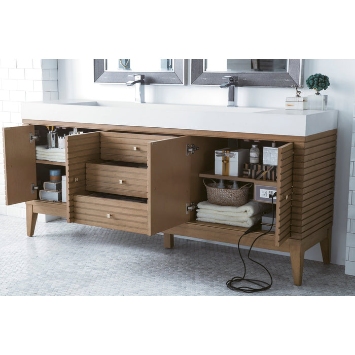 James Martin Vanities Linear 72" Double Bathroom Vanity