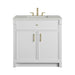Bellshire 36" Single Vanity, Bright White w/ 3 CM Lime Delight Silestone Top