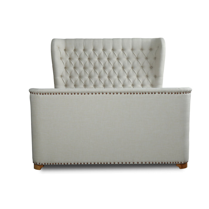 Manhattan Comfort Lola Ivory Queen Bed