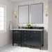 Brittany 60" Double Vanity, Pecan w/ 3 CM Siberian Silestone Top