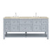 Breckenridge 72" Double Vanity, Smokey Celadon, w/ 3 CM Tajnar Eclos Top
