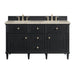 Lorelai 60" Double Vanity, Black Onyx, w/ 3 CM Tajnar Eclos Top