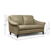 GTR Sienna Beige Leather Midcentury Loveseat