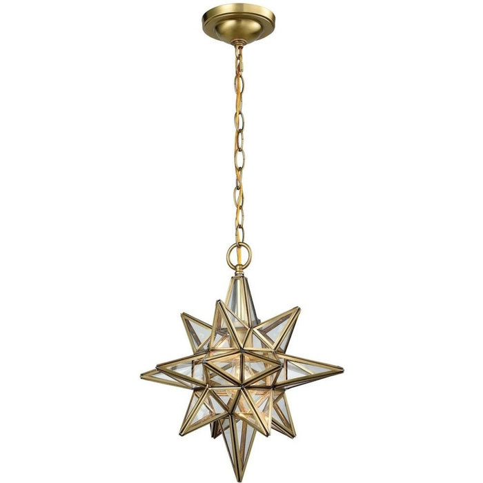Beamer Brushed Brass Mini Pendant