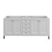 Chicago 72" Double Vanity, Walnut Whisper, w/ 3 CM Eternal Jasmine Pearl Silestone® Top