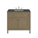 Chicago 36" Single Vanity, Walnut Whisper, w/ 3 CM Parisien Bleu Silestone® Top