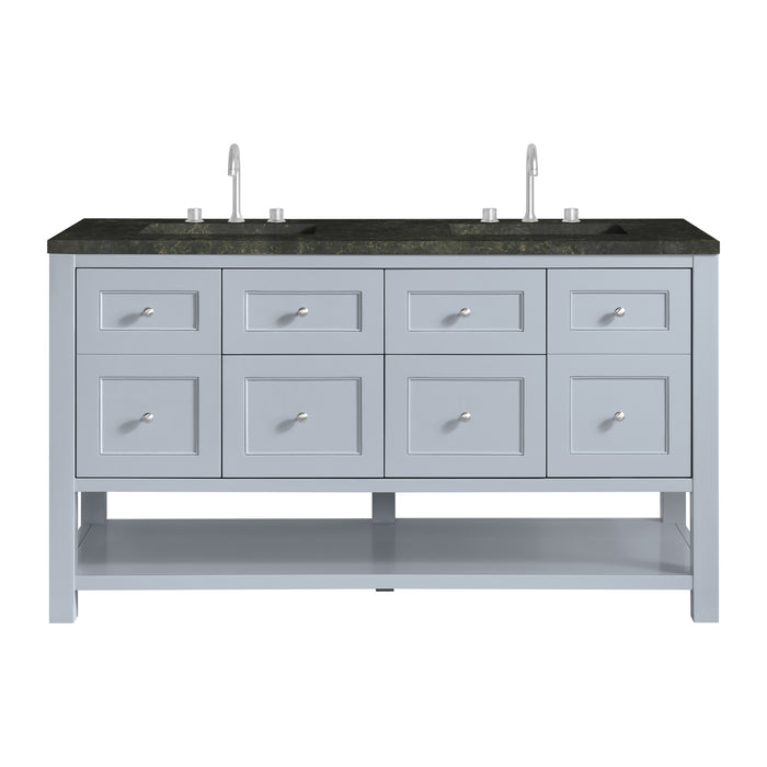 Breckenridge 60" Double Vanity, Smokey Celadon, w/ 3 CM Phantome Eclos Top