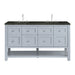 Breckenridge 60" Double Vanity, Smokey Celadon, w/ 3 CM Phantome Eclos Top